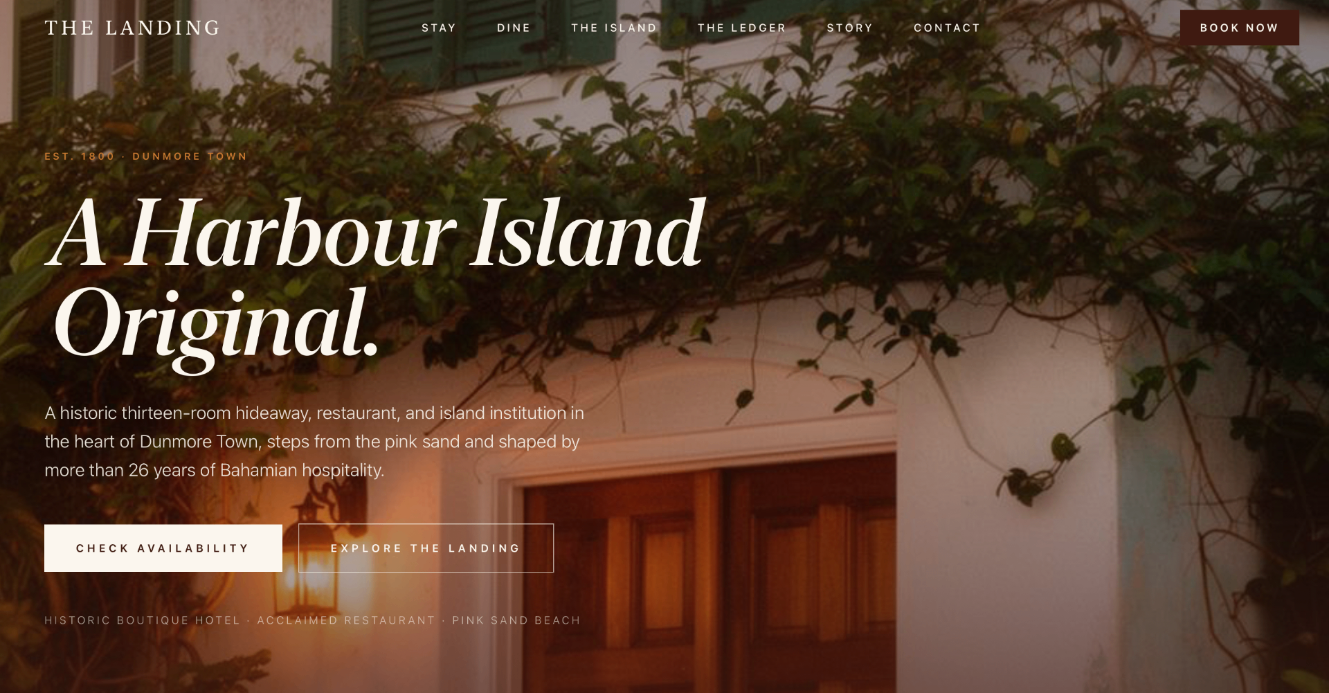 An early visual direction for the rebuilt Landing website.